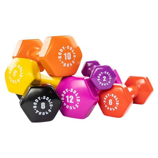 Color Vinyl Dumbbells (01-10 lbs Set)