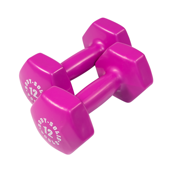 Color Vinyl Dumbbells (01-15 lbs Set)