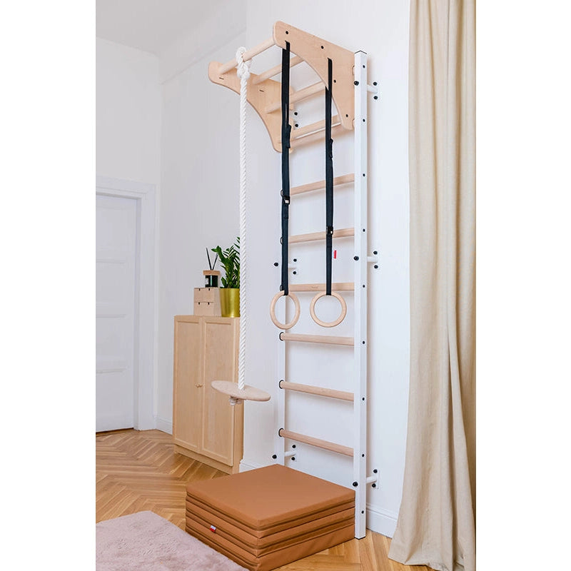 BenchK 711W+A204 White Wall bars with accessories