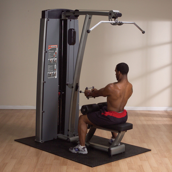 Dual Lat/Row-Machine with Freestanding 210 lbs Stack