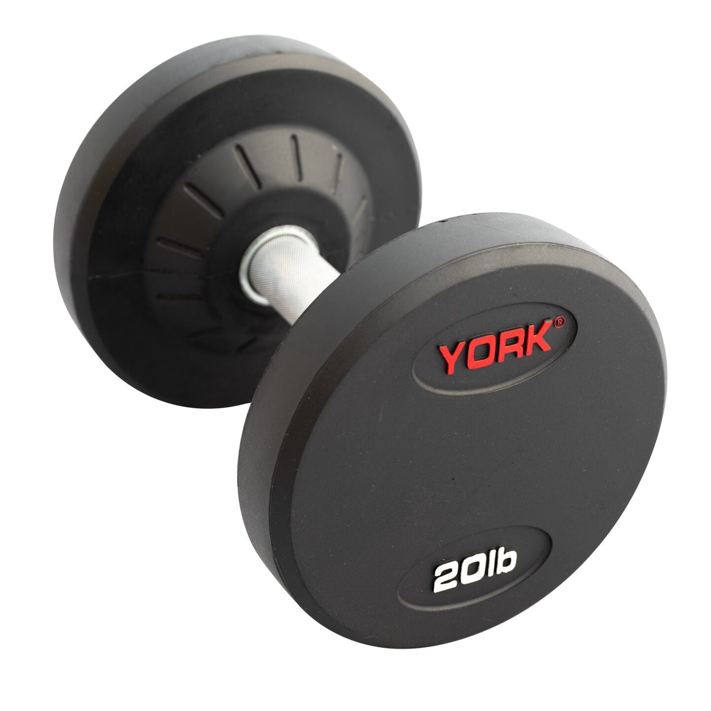 Pro-Style Rubber Dumbbell w/ 30mm Straight Handle (05-50 lbs Set)