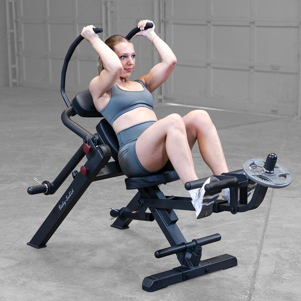 Semi-Recumbent Ab Crunch Bench Seated