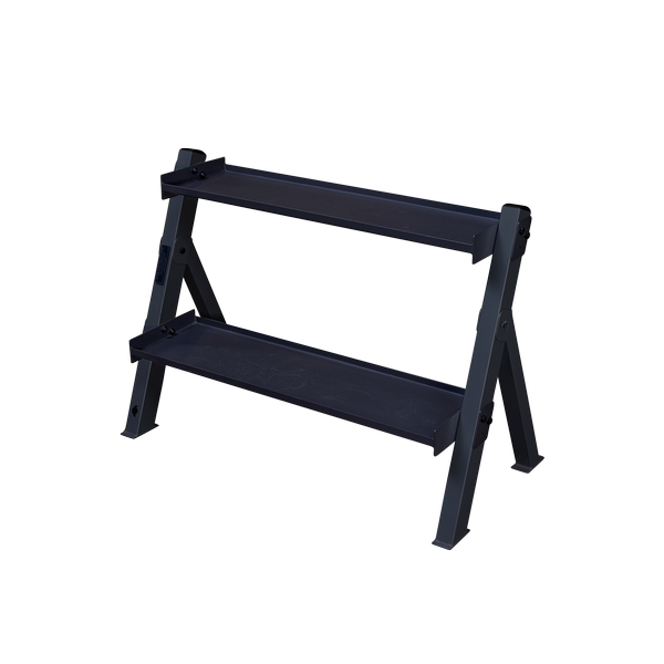 2 Tier Horizontal Dumbbell/Kettlebells Rack