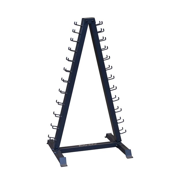 Vertical 12 pair Vinyl, Neoprene Dumbbell Rack