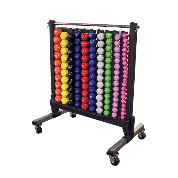 Color Neoprene Dumbbell 48 pairs (01-10 lbs Set w/ 1 Rack)