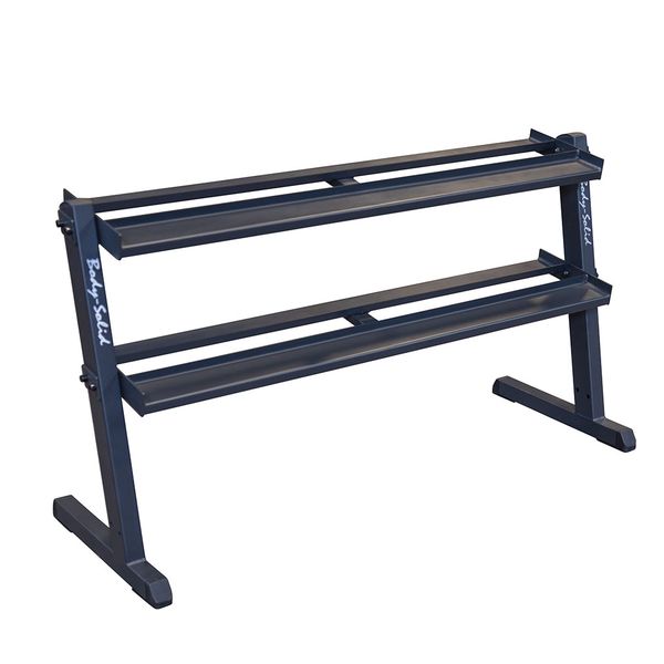 2 Tier Horizontal 60" Dumbbells, Exercise Balls, Kettlebells Rack