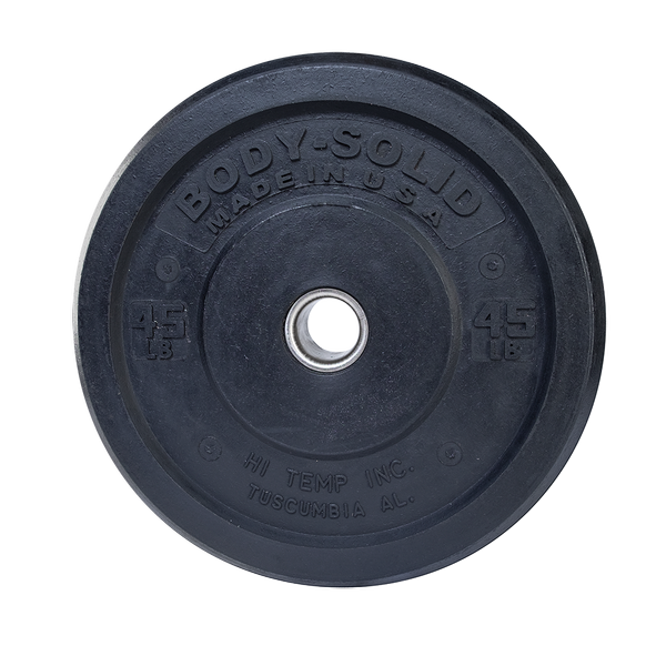 Rubber Black Premium Bumper Plate (45 lbs 4-10 Packs)