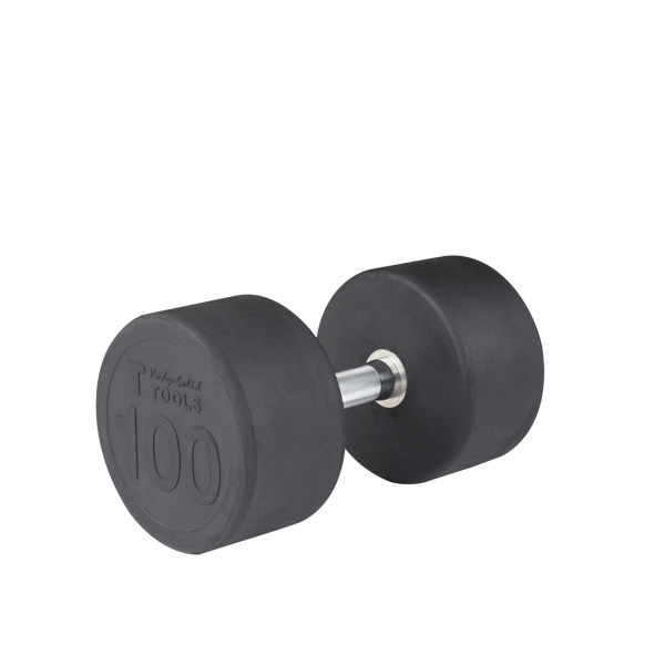 Round Rubber Dumbbell (80-100 lbs Set)