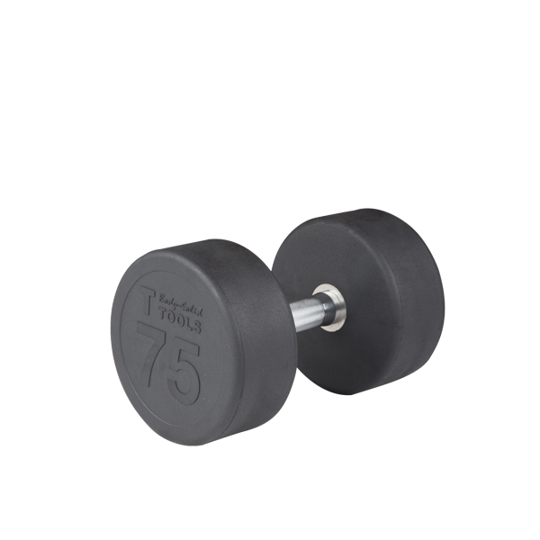 Round Rubber Dumbbell (55-75 lbs Set)