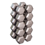 6 Sided Cast Iron Dumbbell (80-100 lbs Set)