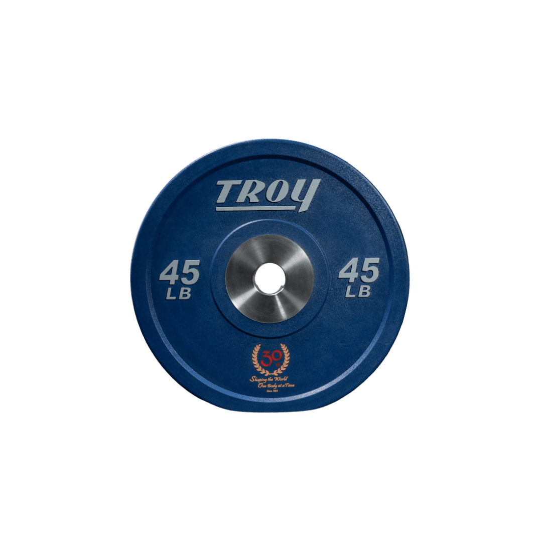 Premium Rubber Bumper Plate w/ Logo (45 lbs 4-10 Packs)