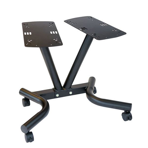 Adjustable Dumbbell Stand with Locking Wheels