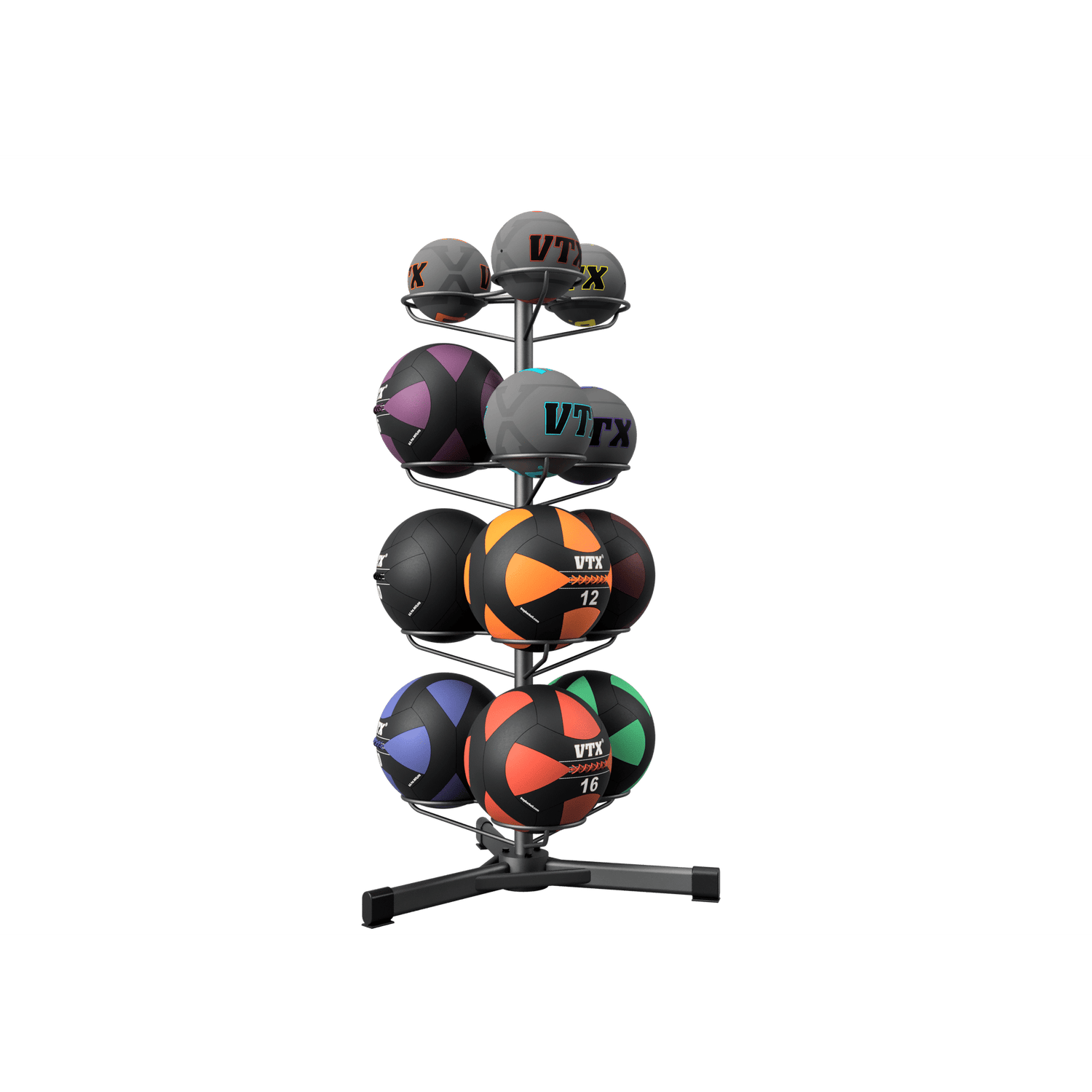 12 Exercise balls Rack