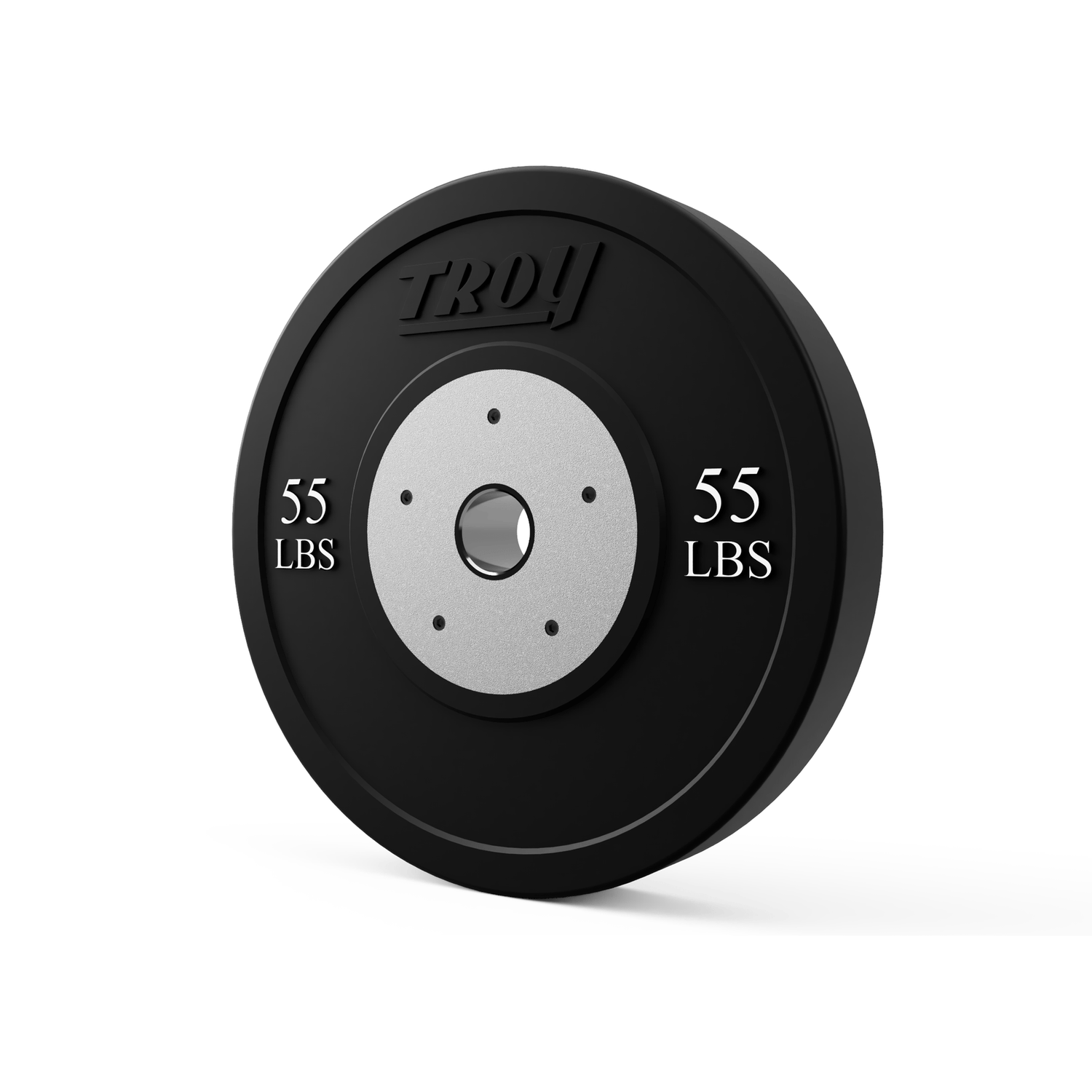 Rubber Black Competition Bumper Plate (25-55 lbs Singles)