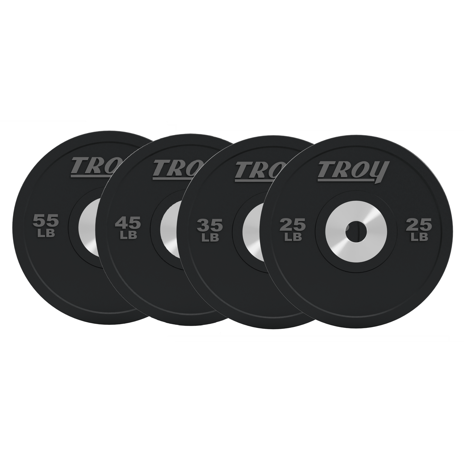 Rubber Black Premium Bumper Plate w/ Logo (320,640 lbs Weight Sets)