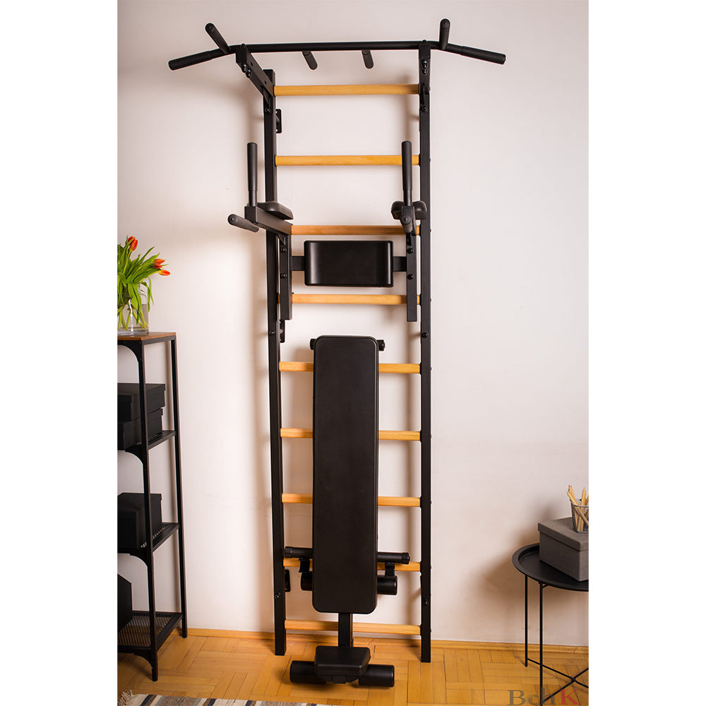 BenchK 723B Black Gymnastic ladder for home gym or fitness room