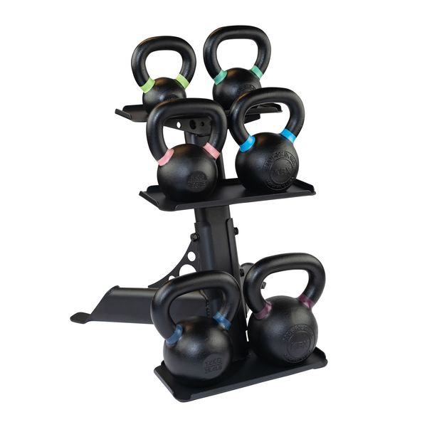 Premium Cast Iron Kettlebell (04-14 Kg Set w/ Rack)