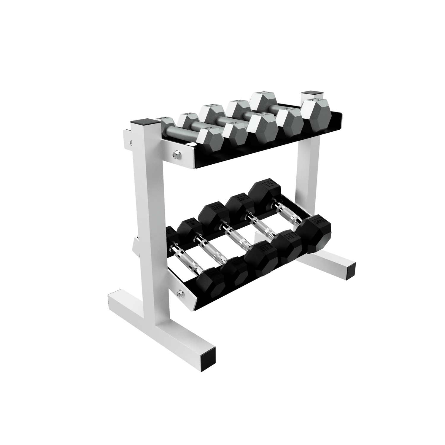 Miniature 2 tier, 5 pair Dumbbell Rack