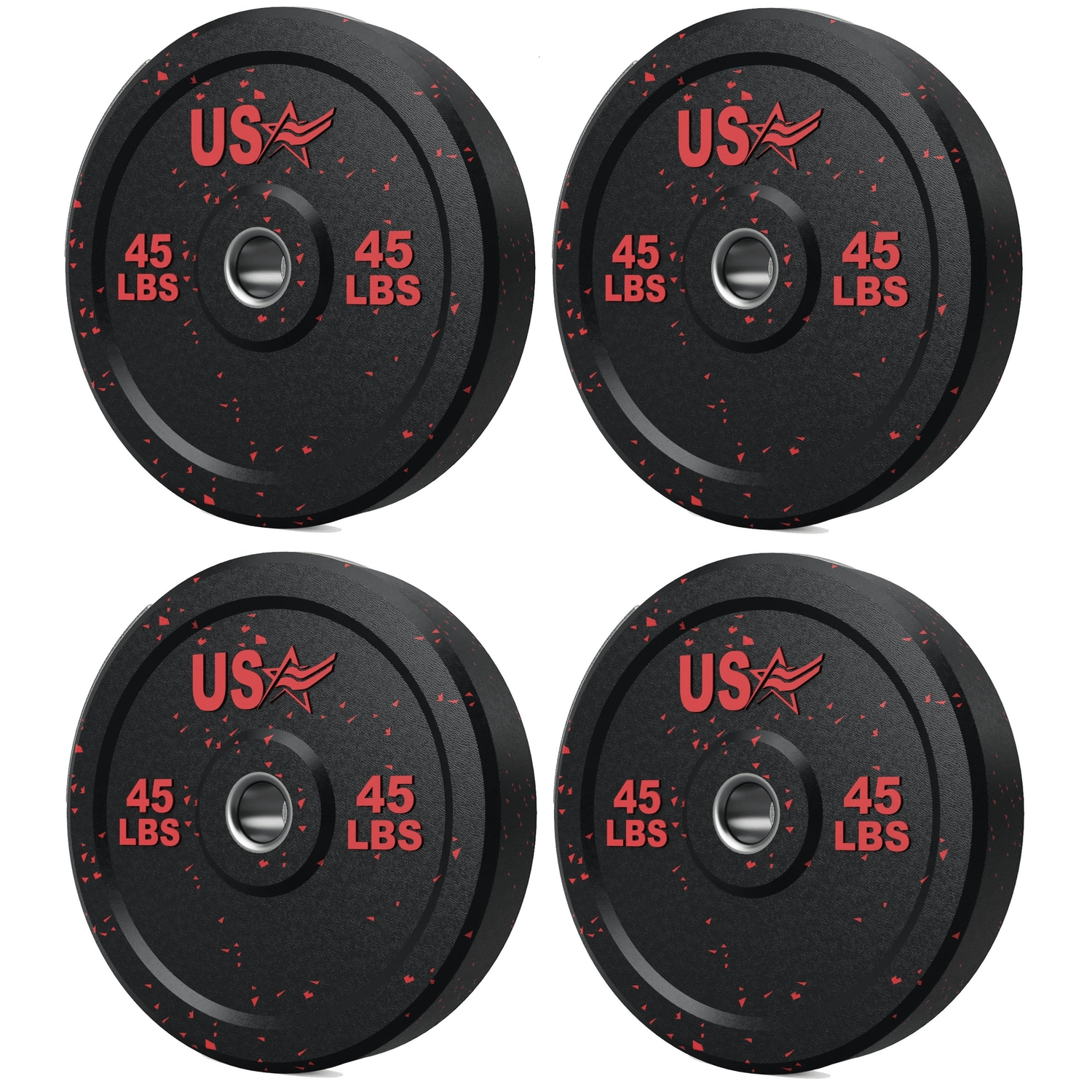 Crumb Rubber Bumper Plate (45 lbs 4-10 Packs)