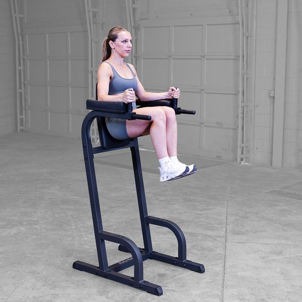 Vertical Knee Raise & Dip