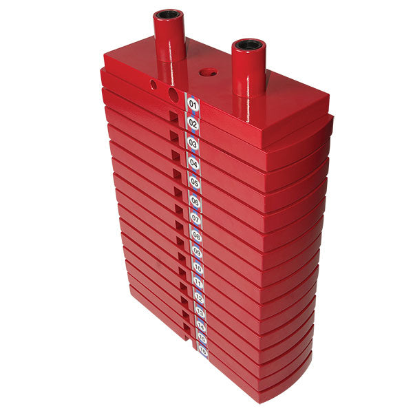 Premium Weight Stack Red Plates (50, 150, 200 lbs Sets)