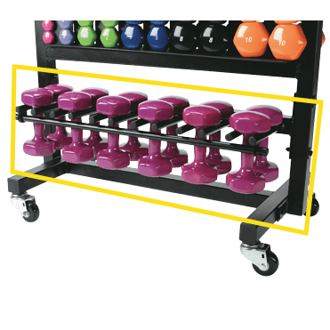 Vinyl Dumbbell 43 pairs (01-10 lbs Set w/ 1 Rack)