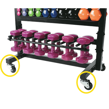 Vinyl Dumbbell 43 pairs (1, 2, 3, 5, 8, 10 lbs Set w/ 1 Rack)