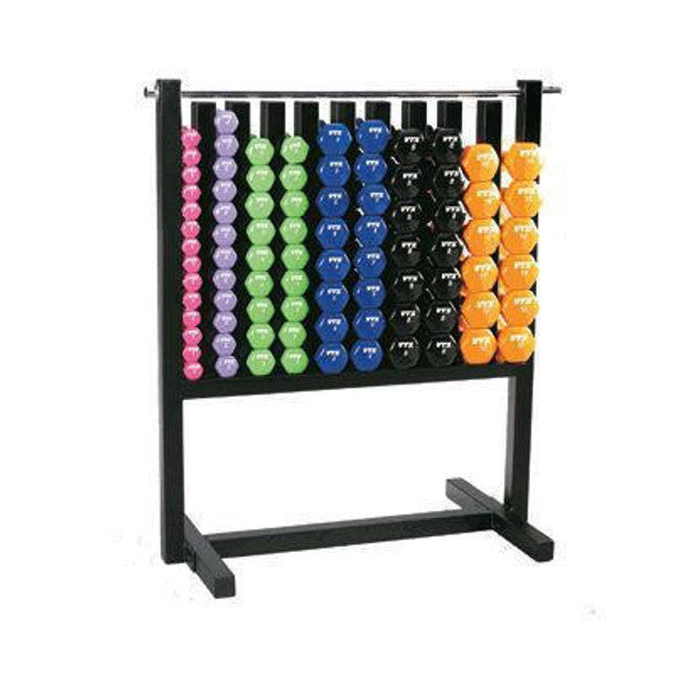 Vinyl Dumbbell 43 pairs (01-10 lbs Set w/ 1 Rack)