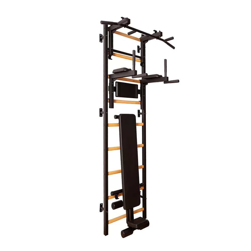 BenchK 733B Luxury Black wall bars for home gym and personal studio