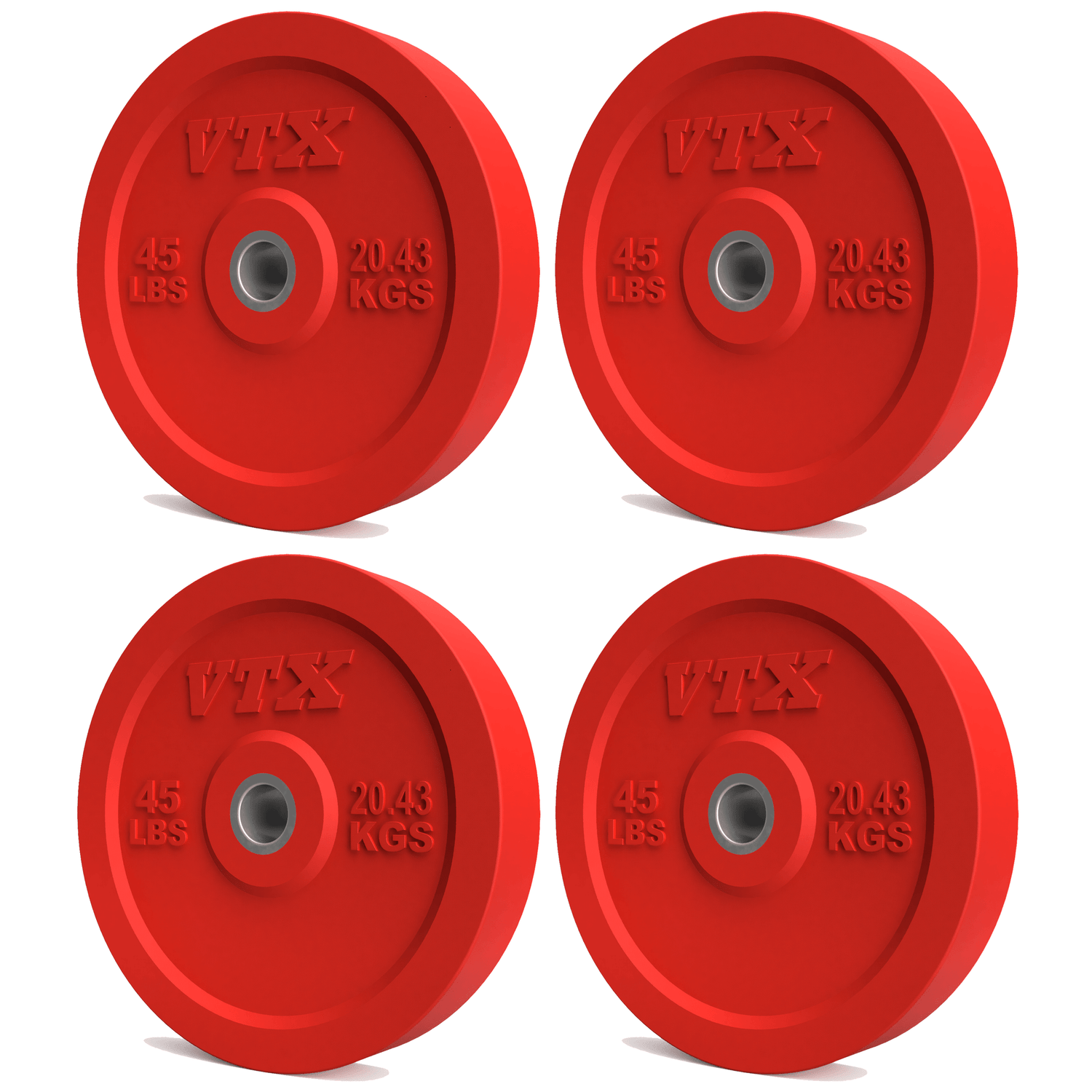 Solid Color Rubber Bumper Plate (45 lbs 4-10 Packs)