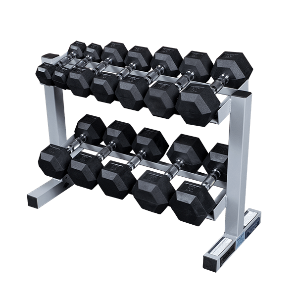 2 Tier 6 pair Horizontal Dumbbell Rack