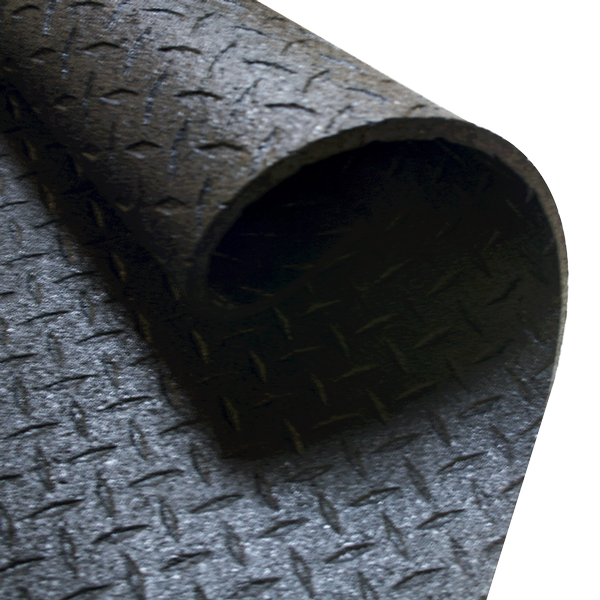 48" x 72" Black Rubber Equipment Mat