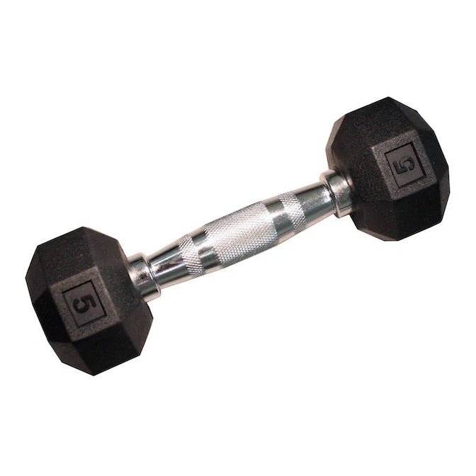 8 Sided Rubber Dumbbell (03-100 lbs Singles)