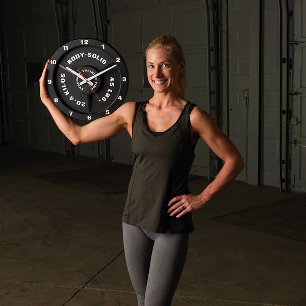 Weight Plate Strength Training Time Clock