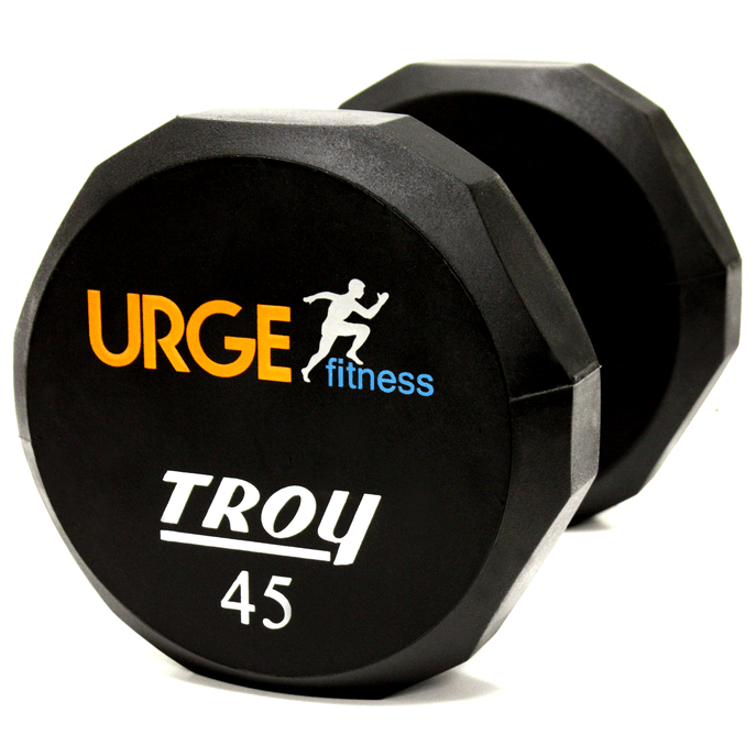 12 Sided Urethane Dumbbell w/ Logo (05-150 lbs Singles)