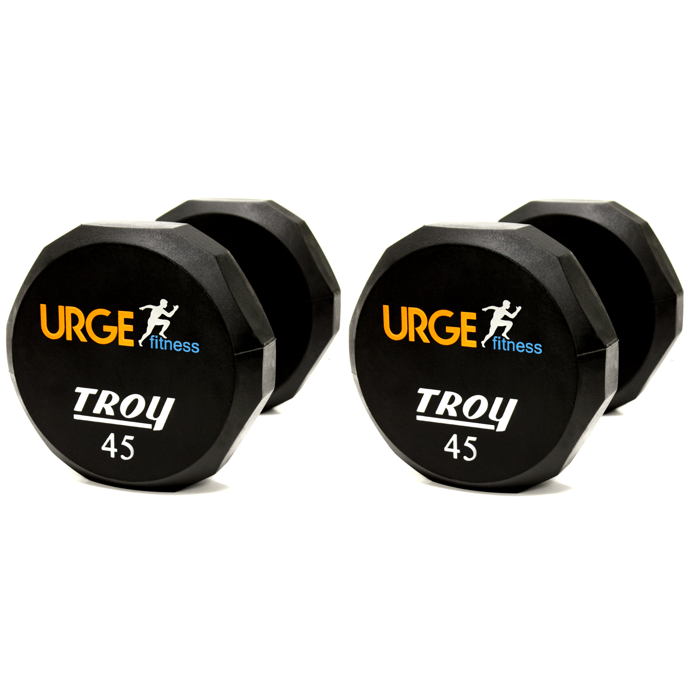 12 Sided Urethane Dumbbell w/ Logo (130-150 lbs Set)