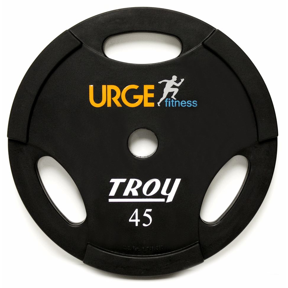 Urethane Interlocking Grip Plate w/ Logo (2.5-45 lbs Singles)