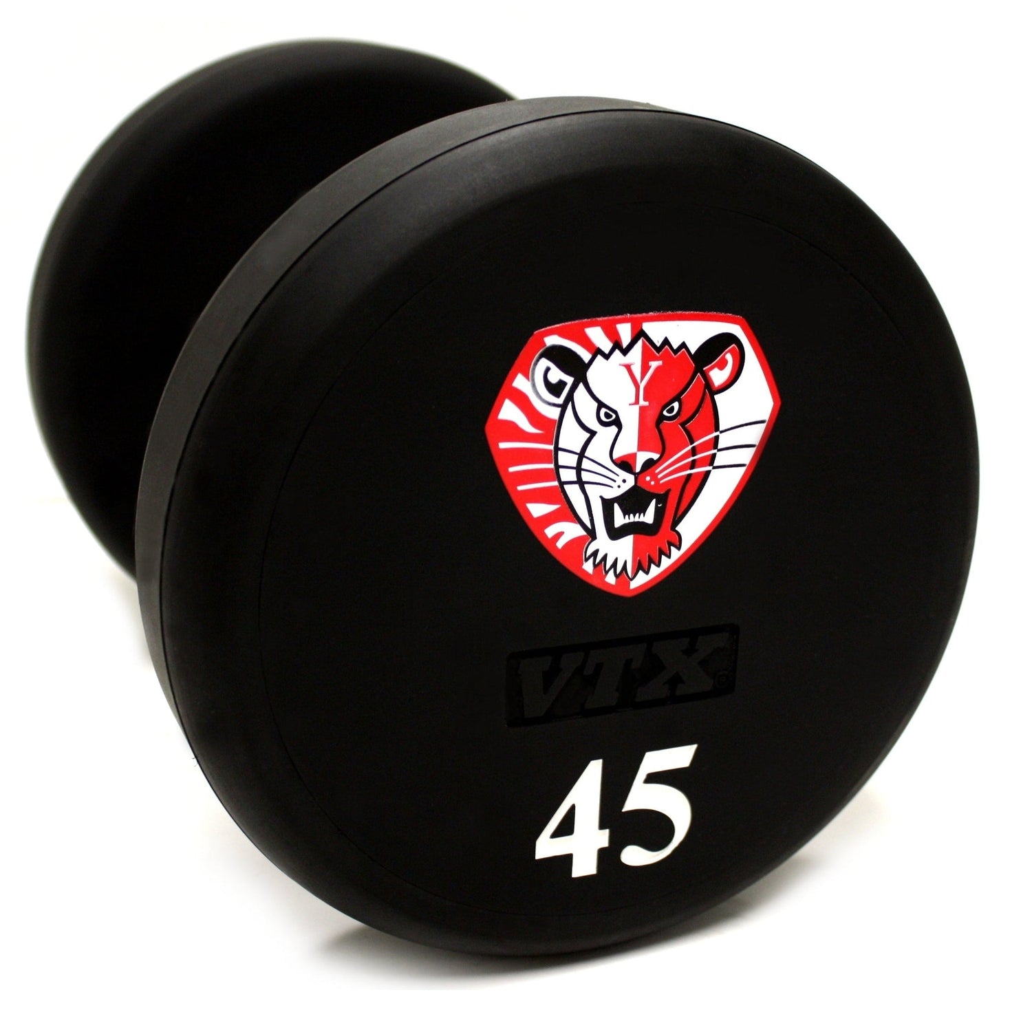 Round Urethane Dumbbell w/ Logo (05-125 lbs Singles)